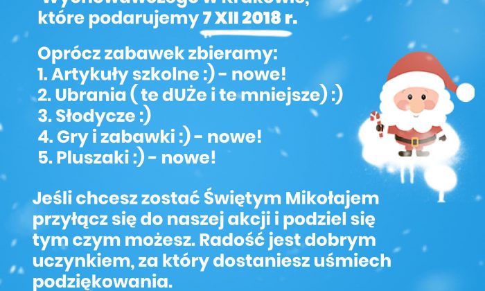 Uwaga!Zbiórka rzeczy dla dzieci z Ośrodka Wychowawczego w Krakowie