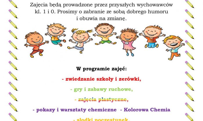 Zajęcia adaptacyjne dla przyszłych kl. 0, 1 – 21.03.2020 r. Zapraszamy!