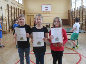III Wiosenny Turniej Tenisa Stołowego dla klas 4-6 SP 9